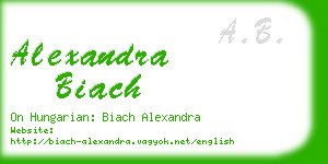 alexandra biach business card